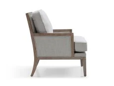 Kyoto Kyoto Beatrice Grey Linen Fabric Accent Chair