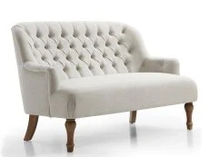 Kyoto Kyoto Bianca Cream Linen 2 Seater Sofa