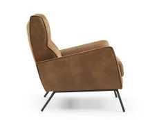 Kyoto Kyoto Chloe Brown Leather Accent Chair