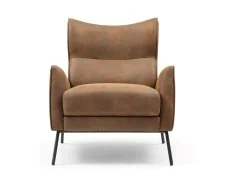 Kyoto Kyoto Chloe Brown Leather Accent Chair