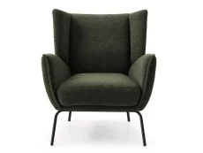 Kyoto Kyoto Zane Olive Green Boucle Accent Chair and Footstool