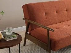 Kyoto Kyoto Berkeley Burnt Orange Weave Sofa Bed