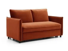 Kyoto Kyoto Blaire Burnt Orange Velvet Sofa Bed