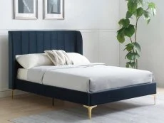 Kyoto Kyoto Avery 4ft6 Double Ink Velvet Bed Frame