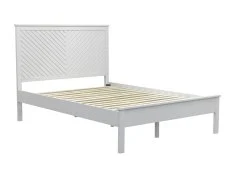 Kyoto Kyoto Chevron 4ft6 Double White Wooden Bed Frame