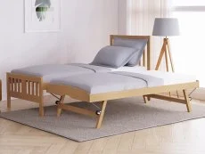 Kyoto Kyoto Natural 3ft Single Oak Wooden Guest Bed Frame