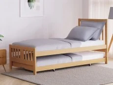 Kyoto Kyoto Natural 3ft Single Oak Wooden Guest Bed Frame