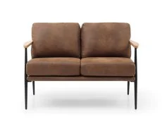 Kyoto Kyoto Bronx Brown Faux Leather 2 Seater Sofa