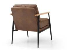 Kyoto Kyoto Bronx Brown Faux Leather Accent Chair