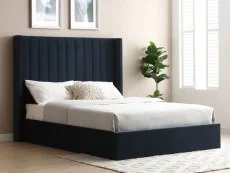 Kyoto Kyoto Emerson 4ft6 Double Ink Velvet Ottoman Bed Frame