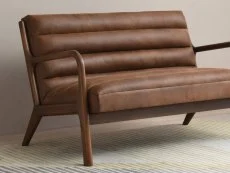 Kyoto Kyoto Inca Brown Faux Leather 2 Seater Sofa