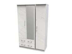 Welcome Welcome Avon 3 Door 2 Drawer Mirrored Triple Wardrobe (Assembled)