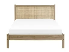 Julian Bowen Julian Bowen Padstow 4ft6 Double Rattan and Oak Wooden Bed Frame