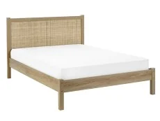 Julian Bowen Julian Bowen Padstow 4ft6 Double Rattan and Oak Wooden Bed Frame