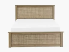 Julian Bowen Julian Bowen Padstow 4ft6 Double Rattan and Oak Wooden Ottoman Bed Frame