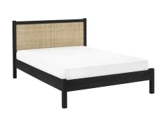 Julian Bowen Julian Bowen Padstow 4ft6 Double Rattan and Black Wooden Bed Frame