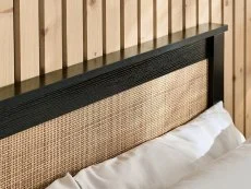 Julian Bowen Julian Bowen Padstow 5ft King Size Rattan and Black Wooden Ottoman Bed Frame