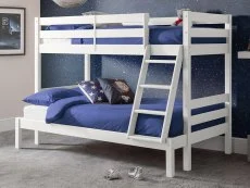 Julian Bowen Julian Bowen Merlin 3ft plus 4ft Surf White Wooden Triple Bunk Bed Frame