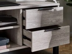 Julian Bowen Julian Bowen Bali Grey Oak 1 Door 2 Drawer TV Cabinet