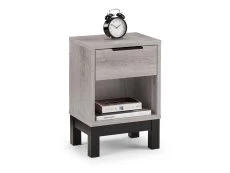 Julian Bowen Bali Grey Oak 1 Drawer Bedside Table