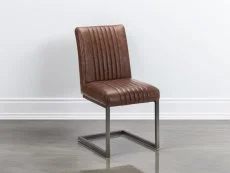 Julian Bowen Julian Bowen Brooklyn Brown Faux Leather Dining Chair