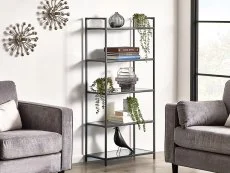 Julian Bowen Julian Bowen Chicago Smoked Glass Tall Bookcase