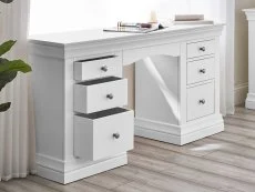 Julian Bowen Julian Bowen Clermont Surf White 6 Drawer Dressing Table