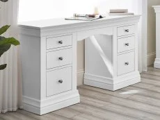 Julian Bowen Julian Bowen Clermont Surf White 6 Drawer Dressing Table