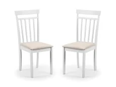 Julian Bowen Julian Bowen Coast Set of 2 White Wooden Dining Chairs