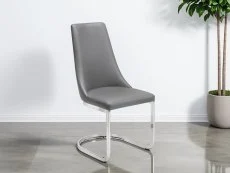 Julian Bowen Julian Bowen Como Grey Faux Leather Dining Chair