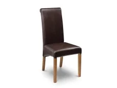 Julian Bowen Julian Bowen Cuba Brown Faux Leather Dining Chair