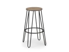 Julian Bowen Julian Bowen Dalston Mocha Elm and Black Bar Stool