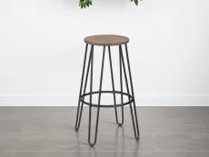 Julian Bowen Julian Bowen Dalston Mocha Elm and Black Bar Stool