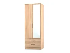 Welcome Welcome Devon 2 Door 2 Drawer Tall Mirrored Double Wardrobe (Assembled)