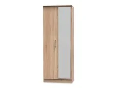 Welcome Welcome Devon 2 Door Tall Mirrored Double Wardrobe (Assembled)