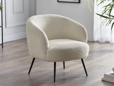 Julian Bowen Julian Bowen Gigi Ivory Boucle Accent Chair