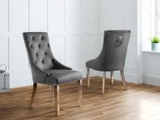 Julian Bowen Julian Bowen Gladstone Velvet Knockerback Dining Chair