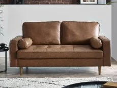 Julian Bowen Julian Bowen Henley Brown Faux Leather 3 Seater Sofa