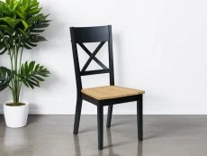 Julian Bowen Julian Bowen Hockley Black and Light Oak Dining Chair