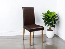 Julian Bowen Julian Bowen Hudson Brown Faux Leather Dining Chair