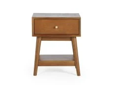 Julian Bowen Julian Bowen Lowry Cherry Ash 1 Drawer Bedside Table