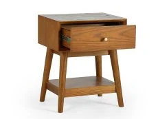 Julian Bowen Julian Bowen Lowry Cherry Ash 1 Drawer Bedside Table