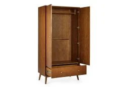 Julian Bowen Julian Bowen Lowry Cherry Ash 2 Door 1 Drawer Wardrobe