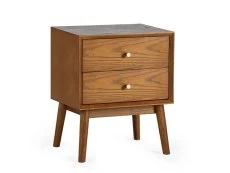 Julian Bowen Julian Bowen Lowry Cherry Ash 2 Drawer Bedside Table