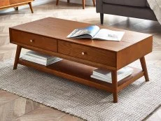 Julian Bowen Julian Bowen Lowry Cherry Ash 4 Drawer Coffee Table