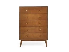 Julian Bowen Julian Bowen Lowry Cherry Ash 5 Drawer Chest of Drawers