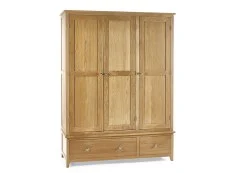 Julian Bowen Julian Bowen Mallory Oak 3 Door 2 Drawer Wardrobe