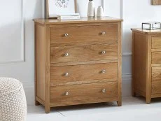 Julian Bowen Julian Bowen Mallory Oak 4 Drawer Chest of Drawers