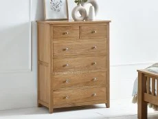 Julian Bowen Julian Bowen Mallory Oak 4+2 Drawer Chest of Drawers