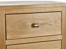 Julian Bowen Julian Bowen Mallory Oak 7 Drawer Tall Narrow Chest of Drawers